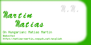 martin matias business card